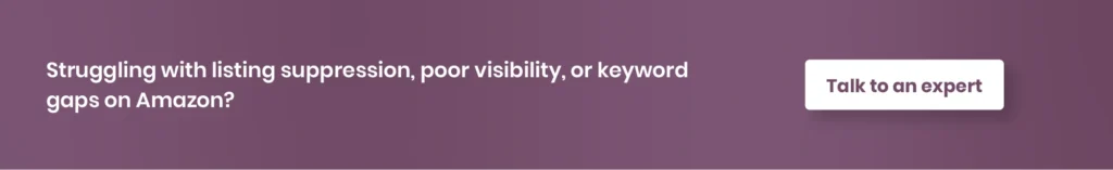 Amazon seller resolving listing suppression, keyword optimization challenges, and low product visibility through better product data.